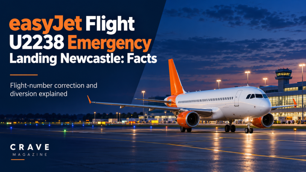 easyJet Flight U2238 Emergency Landing Newcastle: Facts editorial illustration