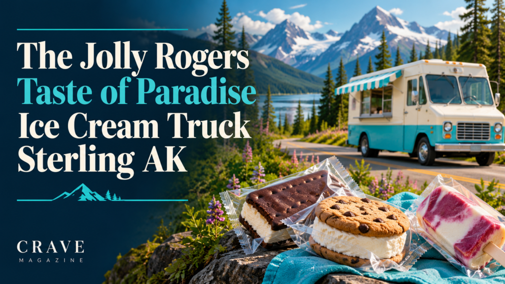The Jolly Rogers Taste of Paradise Ice Cream Truck Sterling AK editorial illustration